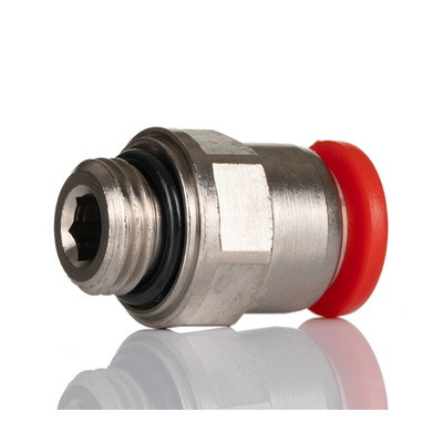 Norgren Pneufit C Series Push-in Fitting, G 1/4 Male to Push In 10 mm, Threaded-to-Tube Connection Style
