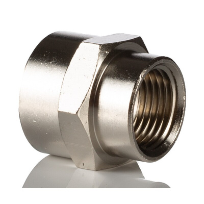 Norgren 16 Series Straight Fitting, G 3/4 Female to G 1/2 Female, Threaded Connection Style