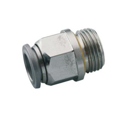 Norgren, G 3/8 Male to Push In 10 mm, Threaded-to-Tube Connection Style