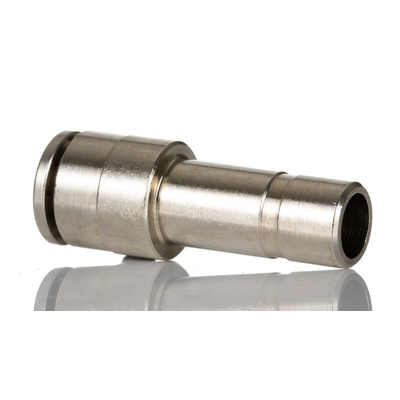 Norgren PNEUFIT 10 Series Straight Fitting, Push In 8 mm to Push In 10 mm, Tube-to-Tube Connection Style, 10023