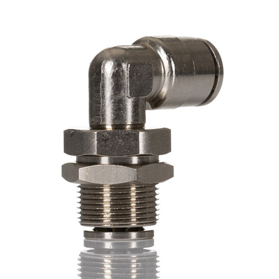 Norgren PNEUFIT 10 Series Straight Threaded Adaptor, Push In 8 mm to Push In 8 mm, Threaded-to-Tube Connection Style,