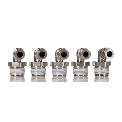 Norgren PNEUFIT 10 Series Straight Threaded Adaptor, R 3/8 Male to Push In 6 mm, Threaded-to-Tube Connection Style,