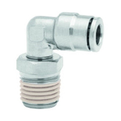 Norgren PNEUFIT 10 Series Straight Threaded Adaptor, R 1/2 Male to Push In 14 mm, Threaded-to-Tube Connection Style