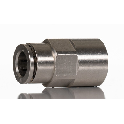Norgren PNEUFIT 10 Series Straight Threaded Adaptor, G 1/4 Male to Push In 8 mm, Threaded-to-Tube Connection Style,