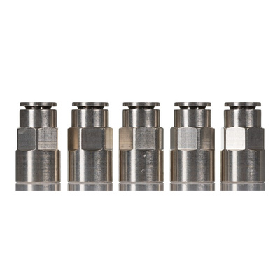 Norgren PNEUFIT 10 Series Straight Threaded Adaptor, G 1/4 Male to Push In 8 mm, Threaded-to-Tube Connection Style,
