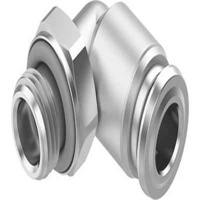 Festo NPQR Series Push-in Fitting, G 1/8 Male to Push In 6 mm, Threaded-to-Tube Connection Style, NPQR-L-G18