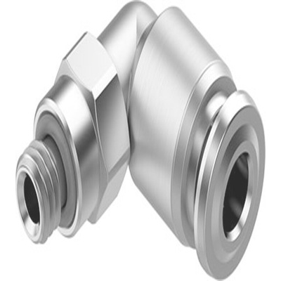 Festo NPQR Series Elbow Fitting, M5 Male to 4 mm, Threaded-to-Tube Connection Style, NPQR-L-M5
