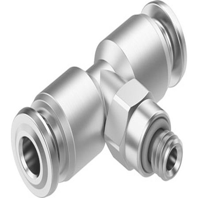 Festo NPQR Series T Fitting, M5 Male to 4 mm, Threaded-to-Tube Connection Style, NPQR-T-M5