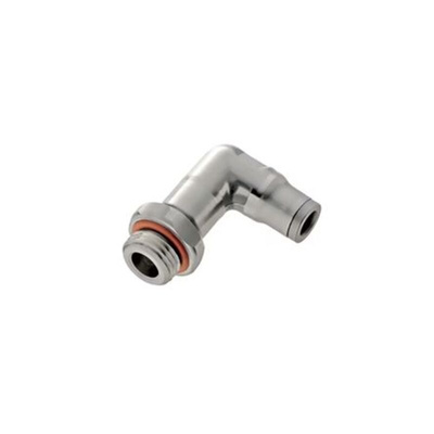 LF 3800 Series Elbow Threaded Adaptor, 6 mm to G 1/8 Male, Tube-to-Port Connection Style, 3899 06 10