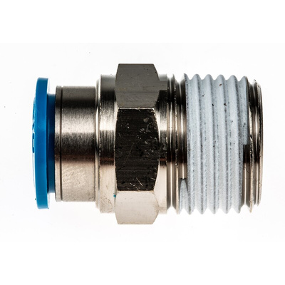 Festo QS Series Straight Threaded Adaptor, R 1/2 Male to Push In 12 mm, Threaded-to-Tube Connection Style, 153010