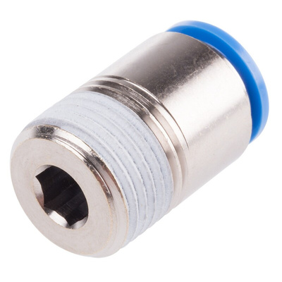 Festo QS Series Straight Threaded Adaptor, R 1/2 Male to Push In 12 mm, Threaded-to-Tube Connection Style, 153021