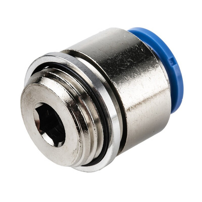 Festo QS Series Straight Threaded Adaptor, G 1/2 Male to Push In 12 mm, Threaded-to-Tube Connection Style, 186115