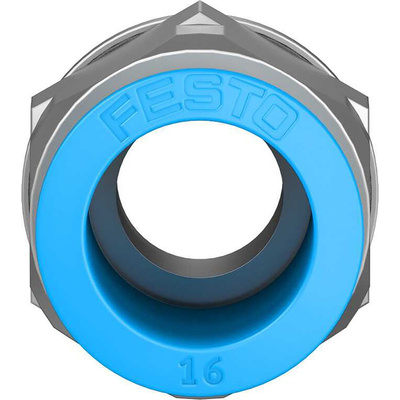 Festo QS Series Straight Threaded Adaptor, G 1/2 Male to Push In 16 mm, Threaded-to-Tube Connection Style, 186105