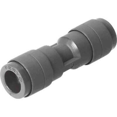 Festo QS Series Straight Tube-to-Tube Adaptor, Push In 6 mm to Push In 6 mm, Tube-to-Tube Connection Style, 160546