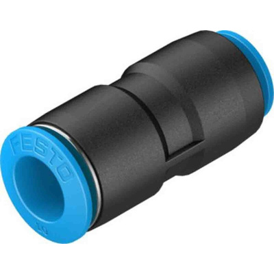 Festo QS Series Reducer Nipple, Push In 10 mm to Push In 8 mm, Tube-to-Tube Connection Style, 130693