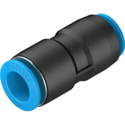 Festo QS Series Reducer Nipple, Push In 12 mm to Push In 10 mm, Tube-to-Tube Connection Style, 130694