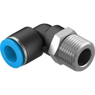 Festo Elbow Threaded Adaptor, R 1/2 Male to Push In 12 mm, Threaded-to-Tube Connection Style, 130738