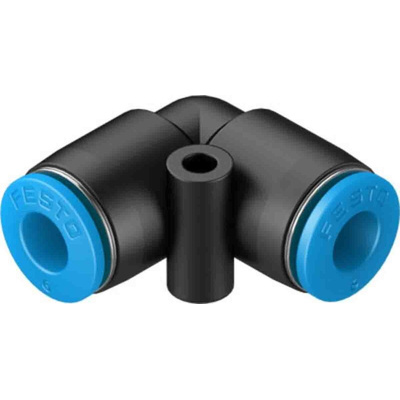 Festo QS Series Elbow Tube-toTube Adaptor, Push In 6 mm to Push In 6 mm, Tube-to-Tube Connection Style, 130741