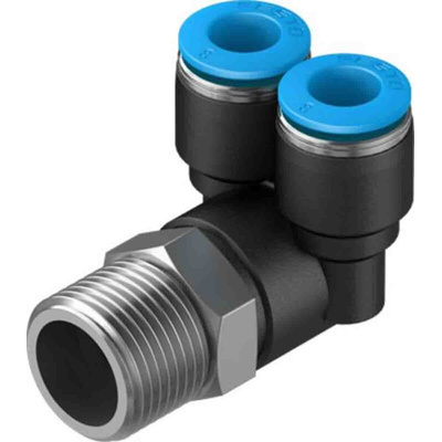 Festo Y Threaded Adaptor, Push In 8 mm to Push In 8 mm, Threaded-to-Tube Connection Style, 153177