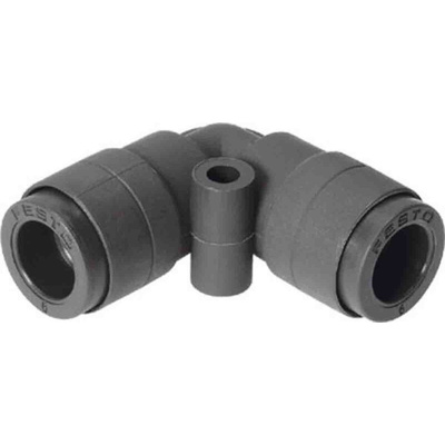 Festo Elbow Tube-toTube Adaptor, Push In 10 mm to Push In 10 mm, Tube-to-Tube Connection Style, 160542
