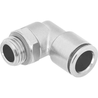 Festo Elbow Threaded Adaptor, M7 Male to Push In 6 mm, Threaded-to-Tube Connection Style, 578279