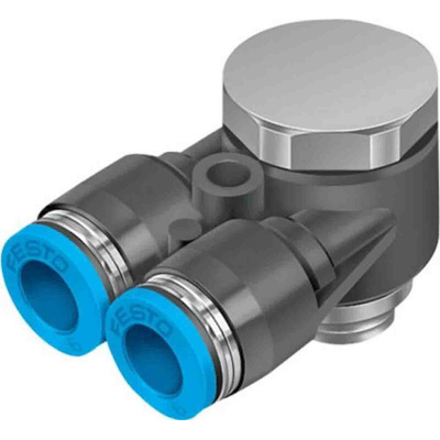 Festo Y Threaded Adaptor, G 3/8 Male to G 3/8 Male, Threaded-to-Tube Connection Style, 186211