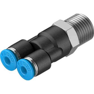 Festo Y Threaded Adaptor, Push In 4 mm to Push In 4 mm, Threaded-to-Tube Connection Style, 190675