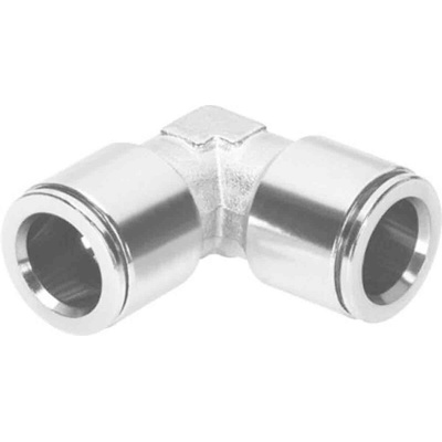 Festo NPQM Series Elbow Tube-toTube Adaptor, Push In 10 mm to Push In 10 mm, Tube-to-Tube Connection Style, 558779