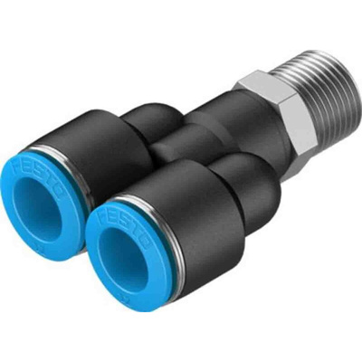 Festo Y Threaded Adaptor, Push In 12 mm to Push In 12 mm, Threaded-to-Tube Connection Style, 153146