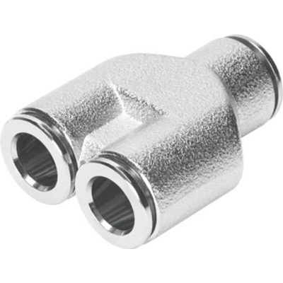 Festo NPQM Series Y Tube-to-Tube Adaptor, Push In 6 mm to Push In 6 mm, Tube-to-Tube Connection Style, 558799