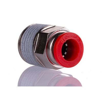 Norgren, Push In 10 mm to R 1/2, Threaded-to-Tube Connection Style