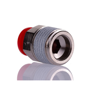 Norgren, Push In 10 mm to R 1/2, Threaded-to-Tube Connection Style