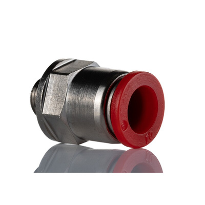 Norgren Pneufit C Series Threaded-to-Tube, G 1/8 Male to Push In 10 mm, Threaded-to-Tube Connection Style