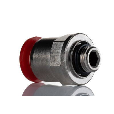 Norgren Pneufit C Series Threaded-to-Tube, G 1/8 Male to Push In 10 mm, Threaded-to-Tube Connection Style