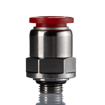 Norgren Pneufit C Series Threaded-to-Tube, G 1/8 Male to Push In 10 mm, Threaded-to-Tube Connection Style