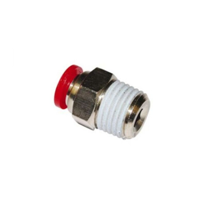 Norgren Pneufit C Series Straight Threaded Adaptor, R 1/8 Male to Push In 12 mm, Threaded-to-Tube Connection Style