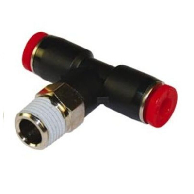 Norgren, Push In 8 mm to Push In 8 mm, Threaded-to-Tube Connection Style