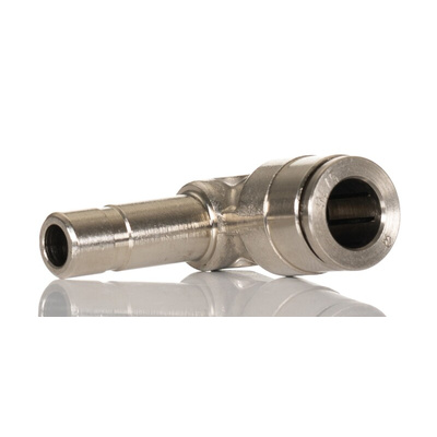 Norgren PNEUFIT 10 Series Straight Fitting, Push In 8 mm to Push In 8 mm, Tube-to-Tube Connection Style, 10043