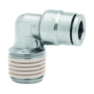 Norgren PNEUFIT 10 Series Straight Threaded Adaptor, R 1/8 Male to Push In 6 mm, Threaded-to-Tube Connection Style