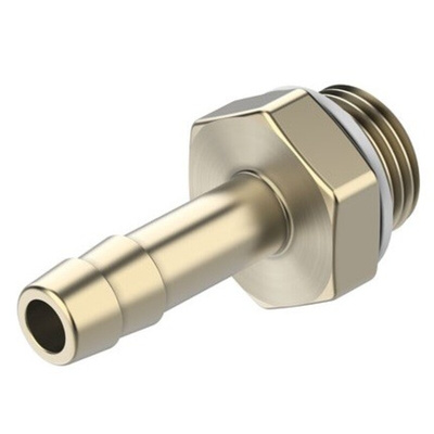 Festo N-P Series Barb Fitting, G 3/8 Male to 9 mm, Threaded-to-Tube Connection Style, 15634