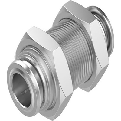 Festo NPQR Series Bulkhead, Push In 10 mm to Push In 10 mm, Tube-to-Tube Connection Style, NPQR-H-Q10