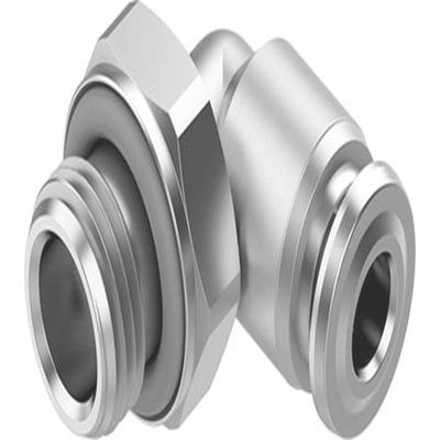 Festo NPQR Series Elbow Threaded-toTube Adaptor, G 1/8 Male to 4 mm, Threaded-to-Tube Connection Style, NPQR-L-G18