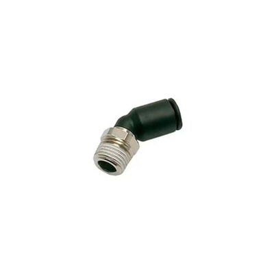 LF 3000 Series Elbow Threaded Adaptor, 6 mm to R 1/8 Male, Threaded Connection Style, 3113 06 10