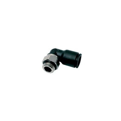 LF 3000 Series Elbow Threaded Adaptor, Push In 3 mm to M5 x 0.8 Male, Tube-to-Port Connection Style, 3199 03 19