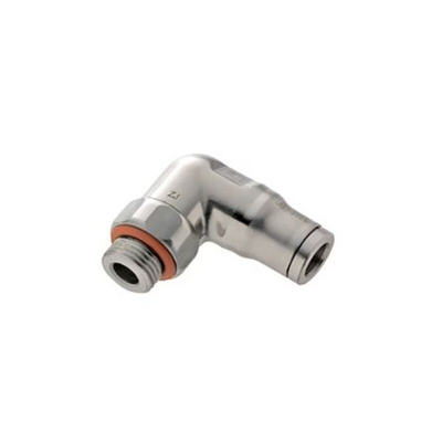 LF 3800 - 316L Series Elbow Threaded Adaptor, 6 mm to G 1/8 Male, Tube-to-Port Connection Style, 3879 06 10