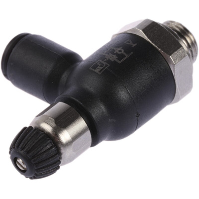 Legris 7060 Series Threaded Exhaust Regulator, G 1/8 Male Inlet Port x 6mm Tube Outlet Port