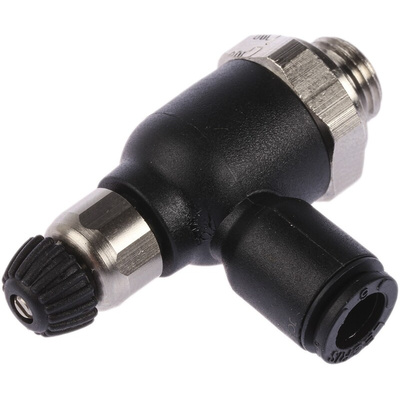 Legris 7060 Series Threaded Exhaust Regulator, G 1/8 Male Inlet Port x 6mm Tube Outlet Port