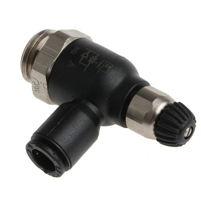 Legris 7060 Series Threaded Exhaust Regulator, G 1/4 Male Inlet Port x 6mm Tube Outlet Port