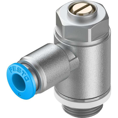 Festo GRLA Series Tube Exhaust Valve, 6mm Tube Inlet Port x G 1/4 Outlet Port, 193146