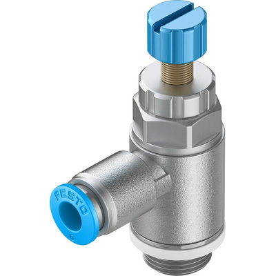 Festo GRLA Series Tube Exhaust Valve, 8mm Tube Inlet Port x G 1/4 Male Outlet Port, 193147